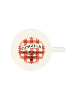 Red Gingham Blooming Good Tea 1/2 Pint Mug