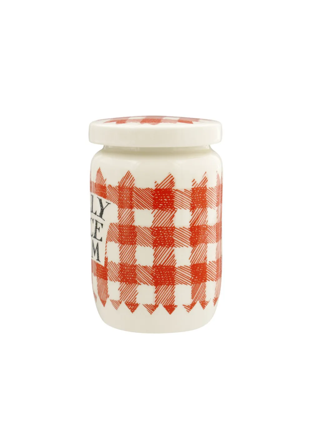 Red Gingham Jolly Nice Jam Medium Jam Jar With Lid
