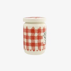 Red Gingham Jolly Nice Jam Medium Jam Jar With Lid