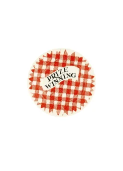 Red Gingham Prize Winning Small Side Plate, 6.5 Inch