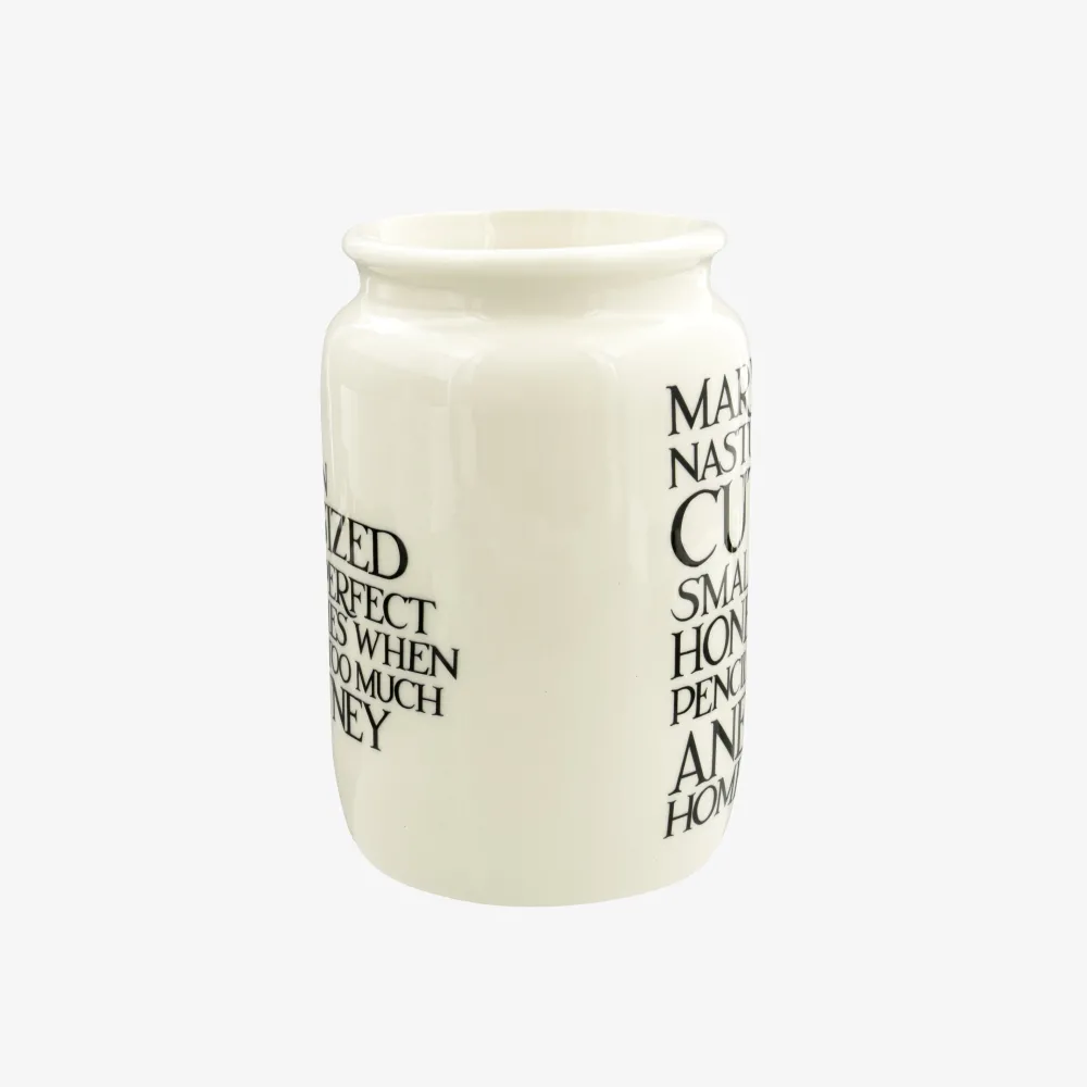 Seconds Black Toast Marigolds & Nasturtiums Large Jam Jar