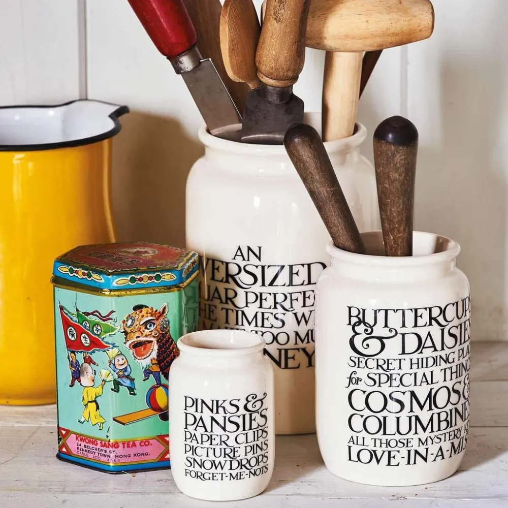 Seconds Black Toast Marigolds & Nasturtiums Large Jam Jar
