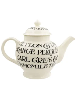 Seconds Black Toast 4 Mug Teapot