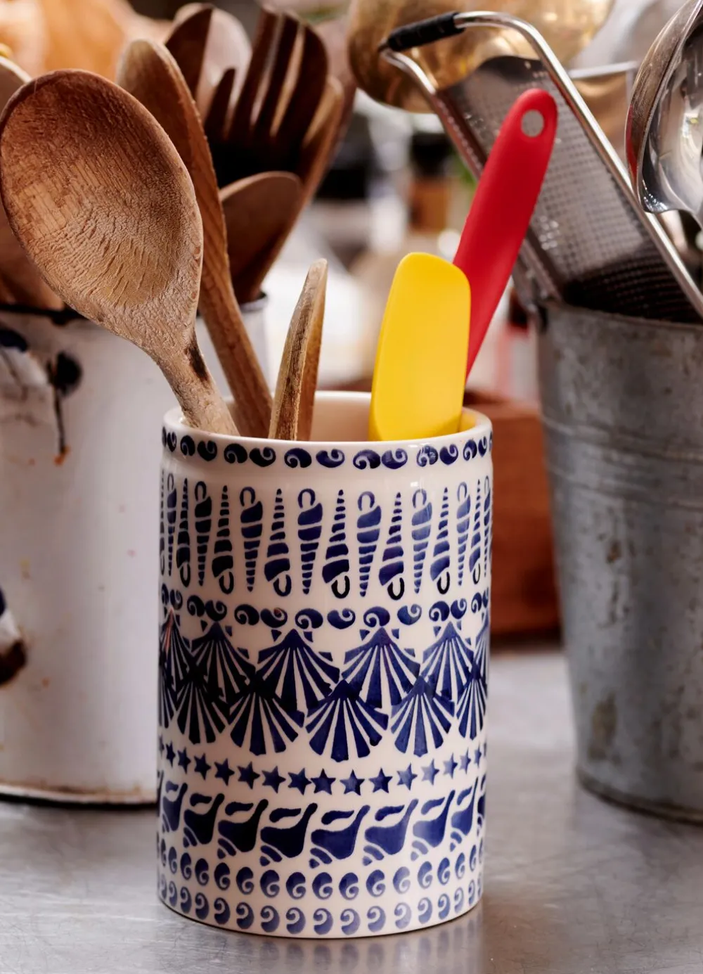 Seconds Blue Shells Medium Vase
