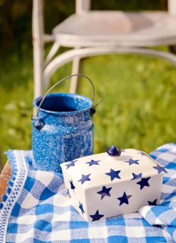 Seconds Blue Star Small Butter Dish