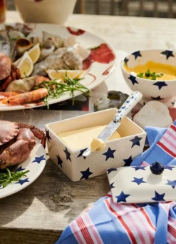 Seconds Blue Star Small Butter Dish