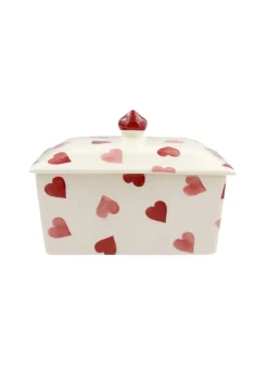 Seconds Pink Hearts Small Butter Dish