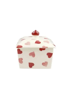 Seconds Pink Hearts Small Butter Dish