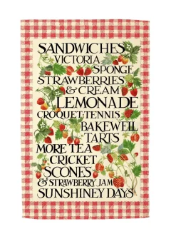 Strawberries & Gingham Tea Towel