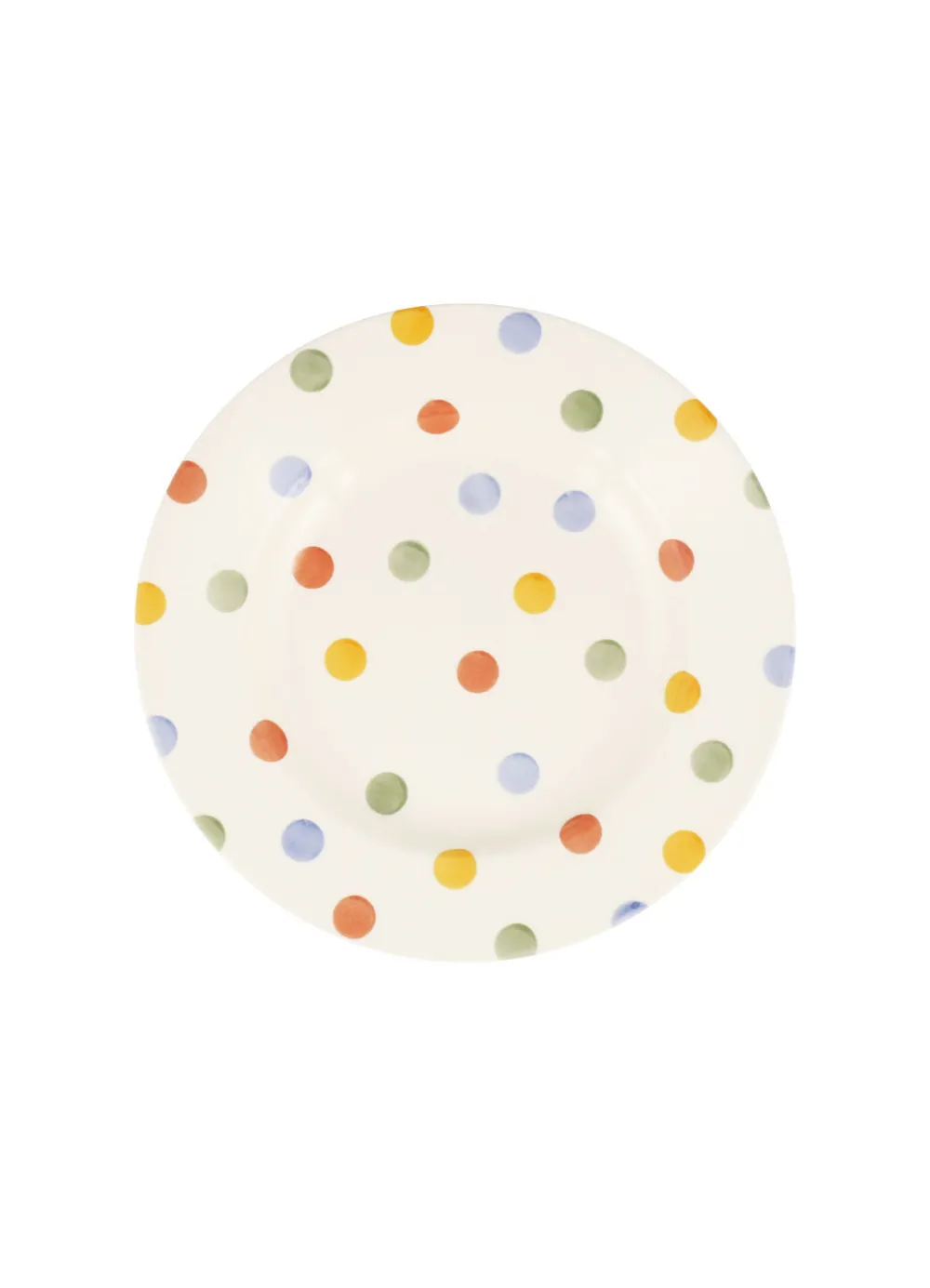 Summer Polka Dot Medium Dinner Plate, 8.5 Inch