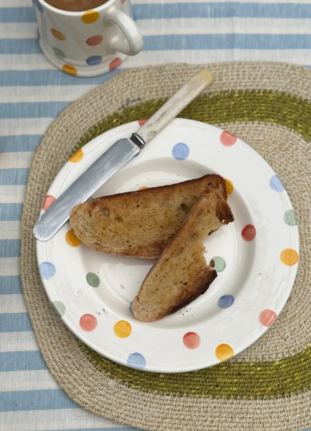 Summer Polka Dot Medium Dinner Plate, 8.5 Inch
