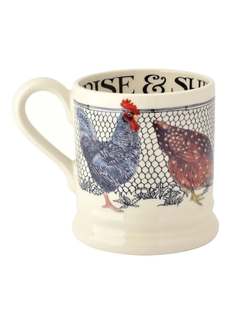 Wake Up, Rise & Shine Hen 1/2 Pint Mug