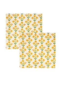 Windblown Daffodils Set Of 2 Napkins